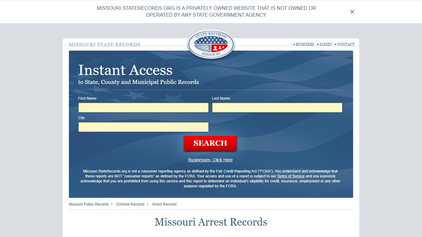 Missouri Arrest Records | StateRecords.org